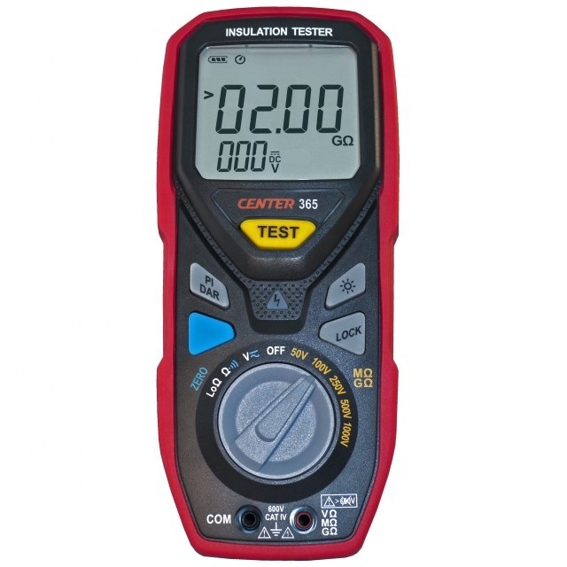 High Accuracy 20G Ohm Insulation Tester 1000V with IP40 Protection and 1 Year Warranty