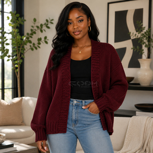 Cosh International Sorority Sisterhood Acrylic Hot Selling Women Knit <b>Cardigan</b> <b>Sweater</b> Autumn/Winter Casual Loose Versatile Knit - Product Image 4