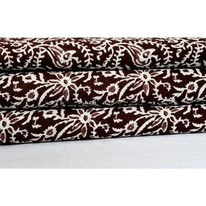 Tissu en coton indien fait main de haute qualité, imprimé au bloc Sanganeri de Jaipur, écologique, léger, pour la confection de chemises tendance (vente en gros) - Product Image 3