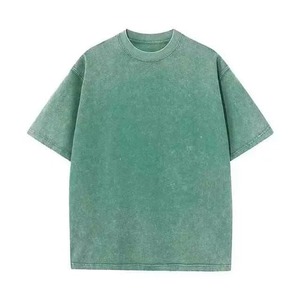 Men's Oversized <b>Tie</b> Dye Cotton T-Shirt Short Sleeve O-Neck Regular Fit Solid Color Casual Jersey <b>Knit</b> Shirt - Product Image 3