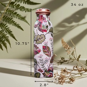 Botella de Agua de Cobre Ecológica de Doble Pared Hecha a Mano para Uso Diario, Diseño Duradero a Prueba de Fugas para una Hidratación Saludable - Product Image 2
