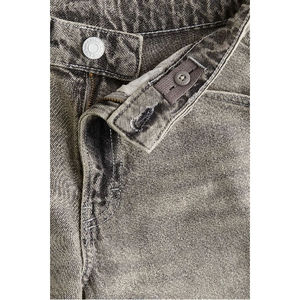 Shorts en jean décontractés pour hommes, coupe ample, délavage clair, style vintage, écologiques, durables, design personnalisé OEM, tendance, pour l'été - Product Image 2