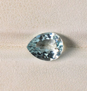 Aigue-marine de laboratoire Poire à facettes Pierres précieuses libres 10X7mm à 16X12mm Tailles Créatives pour la fabrication de bijoux Couleur bleue - Product Image 4