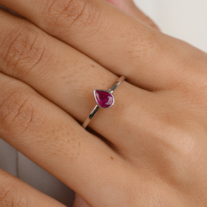 18K White <b>Gold</b> Solitaire Statement <b>Ring</b> with Tanzanite Peridot Sapphire <b>Opal</b> Citrine Garnet - Product Image 1