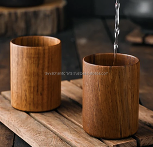 Taza de Té de Madera Maciza Natural, Taza de Té de Bambú, Taza de Café, Copa de Vino, Apta para Bebidas - Product Image 4