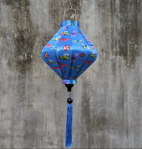 Farol de Seda Vietnamita Azul, Hecho a Mano, Decoración Luminosa de Tela de Seda para Fiestas, Bodas, Decoración Interior y Exterior - Product Image 4