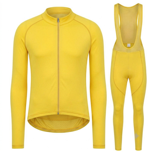 Sportswear lightweight <b>Cycling</b> set <b>stand</b> collar Bib Tights Thermal Bicycle Racing Kit ATHLETIC TRAINING apparel for Men suit - Product Image 1