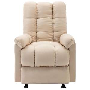 Cream Fabric <b>Recliner</b> - Product Image 2