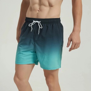 Short de bain à séchage rapide pour hommes, short de plage à taille élastique avec cordon de serrage - Product Image 4
