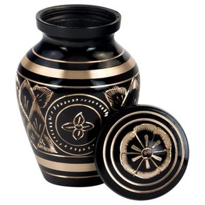 Decorative Brass <b>Keepsake</b> Ash Urn Funeral <b>Memorial</b> Container Featuring Refined Matte Finish And Artistic Exterior - Product Image 5