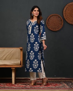 Women Cotton Straight Printed Kurti Soft Breathable <b>Kurta</b> for Office & Casual Use Stylish Ethnic Long <b>Kurta</b> for Ladies Trendy - Product Image 5
