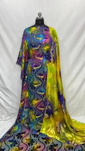 Ensemble Maqbal Dirac de luxe pour femmes, or brillant, manches longues, broderie, mélange de spandex et de polyester, écologique, été, printemps - Product Image 5