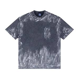 Camiseta Retro Estilo Urbano con Efecto Desgastado por el Sol, Lavado Ácido, Personalizada, Vintage, 100% Algodón, Ligera, Tejida, para Hombre - Product Image 3