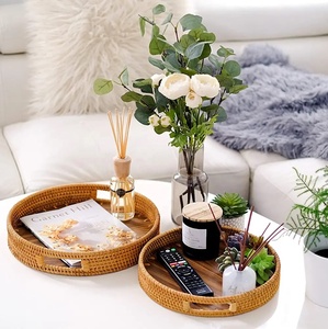 Bandeja de madera de ratán ecológica de gran venta para uso doméstico, cocina, restaurante y hotel - Product Image 3