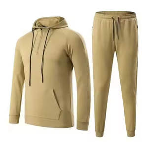 Conjunto Deportivo de 2 Piezas para Hombre, Talla Grande, con Capucha, de Forro Polar Técnico, para Otoño, con Logotipo Personalizado al por Mayor - Product Image 1