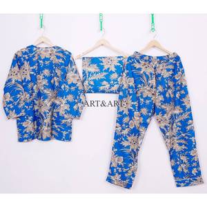Pijamas Elegantes de Algodón 100% con Estampado Floral para Mujer, Otoño, Manga Larga, Cintura Elástica, Largo Completo, Casual, Transpirable, de Secado Rápido - Product Image 5