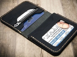 Genuine Leather Business <b>Card</b> <b>Holder</b> <b>Wallet</b> Brown Leather Id Badge <b>Card</b> <b>Holder</b> Purse Leather <b>Card</b> <b>Holder</b> <b>Wallet</b> - Product Image 6