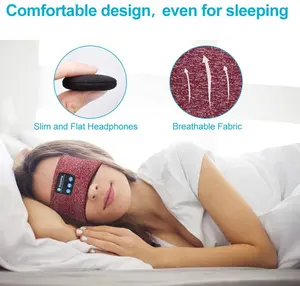 Schlaf kopfhörer Drahtlose Bluetooth-Sport kopfband kopfhörer mit ultra dünnen HD-Stereo lautsprechern Perfekt für Schlaf-Yoga