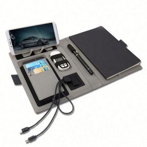 Promotional Business Gift <b>Smart</b> Diary 8000mah Power Bank Notebook with Wireless Charging - Product Image 4