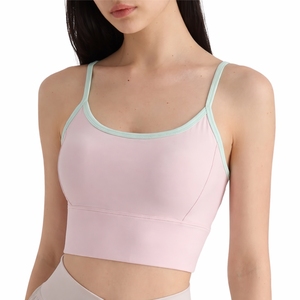 Sujetador deportivo con tiras en la espalda para mujer, transpirable, para yoga, gimnasio, fitness, entrenamiento, de secado rápido, suave, cómodo, para uso diario. - Product Image 2