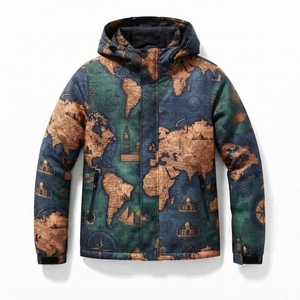 Chaqueta Impermeable de Softshell con Capucha para Hombre, Cortavientos de Forro Polar para Senderismo y Camping, Abrigo de Invierno Cortavientos con Cierre de Cremallera para Hombre - Product Image 1