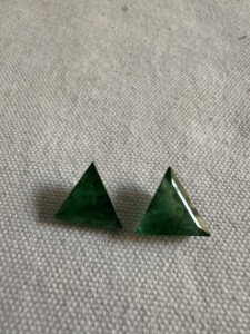 Natural Zambian Emerald <b>Triangle</b> Pair Rich Green Matching Loose Gemstones for Fine Jewelry Custom Luxury Designs - Product Image 1