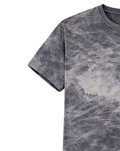 T-shirt gris délavé pour homme, col rond, manches courtes, en coton, style streetwear décontracté, délavage vintage, personnalisable, OEM, vente en gros, fournisseur de t-shirts - Product Image 4