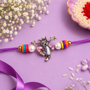 Personnage de dessin animé pour enfants Rakhi pour Raksha Bandhan, cadeau festif décoratif fait main en fil pour la célébration des enfants - Product Image 2