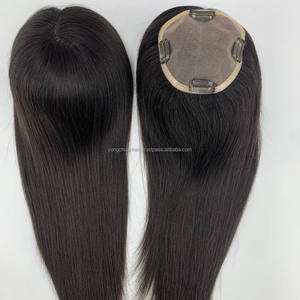 Cutícula virgen alineada Rubio europeo natural gris Rubio seda base europeo humano mujeres pelo Topper pu - Product Image 1