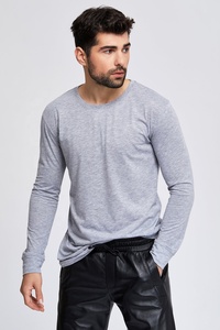 Camisetas de hombre de manga larga, estilo vintage, doble capa, estampado DTG, efecto desgastado, oversize, 280 gramos, estilo streetwear. - Product Image 3