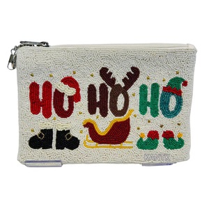 Pochette de cocktail grande et douce faite à la main avec perles, style bohème, fermeture éclair, porte-monnaie, perles de verre, broderie personnalisée, cadeaux - Product Image 6