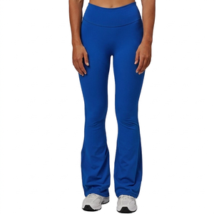 Hot Sell Yoga <b>Leggings</b> Custom Logo High Waisted Scrunched Butt Sports Running Training Gym Yoga Pants Women <b>Flare</b> Trousers - Product Image 1