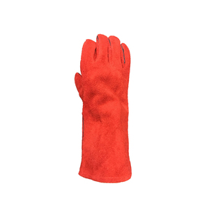 Elbow Length Cotton/Leather Welding <b>Gloves</b> with Heat Resistance Breathable & Anti-Slip for Heavy Duty MIG Welding <b>Gloves</b> - Product Image 2
