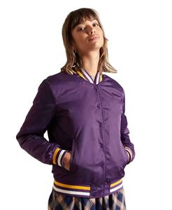 Venta al por mayor Chaqueta Varsity de lana para mujer Manga larga Diseño recortado ligero Chaqueta Varsity transpirable muy demandada para mujer - Product Image 1