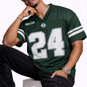 Maillot de football américain unisexe surdimensionné en mesh Y2K Streetwear, 100% polyester respirant, vêtements d'équipe, logo personnalisé, fabrication OEM, USA - Product Image 4