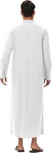 Túnica de Algodón Estilo Omaní, Ropa Musulmana, Jalabiya, Thawb Marroquí, Dubai, Jubba, Túnica Tradicional Árabe de Oriente Medio para Hombre - Product Image 4
