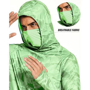 เสื้อฮู้ดลายพรางแบบมีฮู้ดสำหรับผู้ชาย ผ้าฝ้ายผสมโพลีเอสเตอร์ มีเชือกผูกด้านใน กระเป๋าจิงโจ้ ลายตาราง - Product Image 5