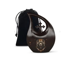 Urne funéraire décorative en métal noir, forme goutte d'eau avec croix, pour cendres, souvenir de crémation pour enfant, parmi les meilleures ventes. - Product Image 2