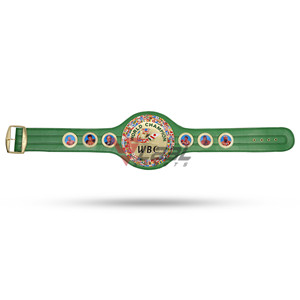 Ceinture de championnat WBC en cuir vert avec plaques métalliques pour la lutte, le MMA et l'entraînement - Product Image 2