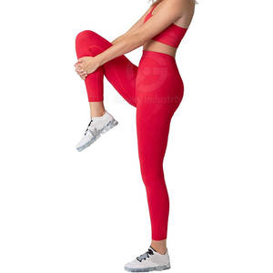 Ensemble de yoga pour femmes à prix abordable, marque privée, vente directe usine, faible MOQ, Spandex/Polyester, respirant, écologique, logo personnalisé sur le devant - Product Image 3