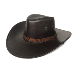 Chapeau de cowboy américain de qualité pour homme en fausse fourrure, cuir et daim, à large bord, style Panama, Sombreros du Mexique, chapeau de cowgirl, casquette de plage - Product Image 2