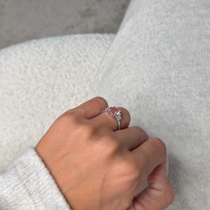 Anillo de Compromiso ZAYRO EXPORT con Cristal Clásico de Corte Brillante, Diseño Floral, Plata 925 con Baño de Rodio, Engaste de Garras, Certificado IGI - Product Image 5