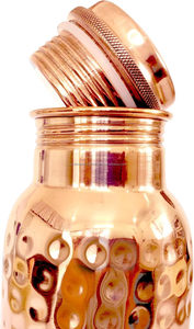 Hand Hammered Copper Water <b>Bottle</b> for Sports, <b>Travel</b>, Yoga & Everyday Use, Water <b>Bottle</b> for Gym, Office, Hiking, Outdoor 32 Oz - Product Image 4