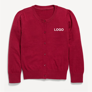 Pull d'uniforme scolaire unisexe gris foncé en tricot avec logo brodé - Product Image 3