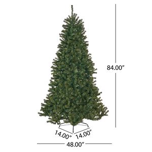 7 ft Hinged Christmas Tree with 500 <b>Lights</b> and 1110 <b>Branch</b> Tips for Festive Decorations - Product Image 5