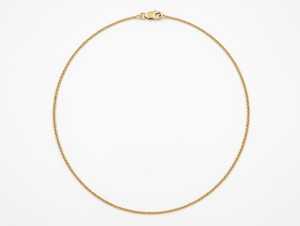 DIVYORO Cadena de eslabones chapada en oro de 22 quilates, minimalista y clásica para mujer - Product Image 1