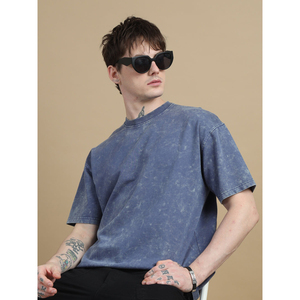 T-shirt Homme Délavé à l'Acide 220 GSM 100% Coton Vintage Oversize Streetwear T-shirt Lavé Fabricant OEM Personnalisé Marque Privée - Product Image 4