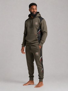 Survêtement pour homme à manches longues et en tissu léger, haut de survêtement tendance pour homme, coupe ajustée, survêtement de sport pour homme, service OEM - Product Image 5