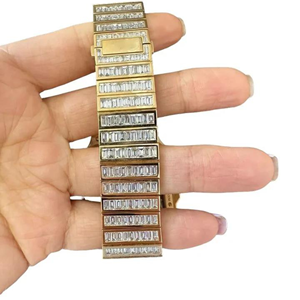 Brand New High Quality Customized Iced Out Lab Grown <b>Watch</b> Stainless Steel Best Quality Diamond <b>Watch</b> for <b>Men</b> - Product Image 4