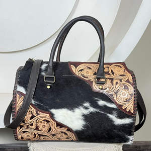 Sac bandoulière Speedy en cuir de vachette véritable, style floral, fait main, tendance 2026, vente en gros OEM ODM - Product Image 4